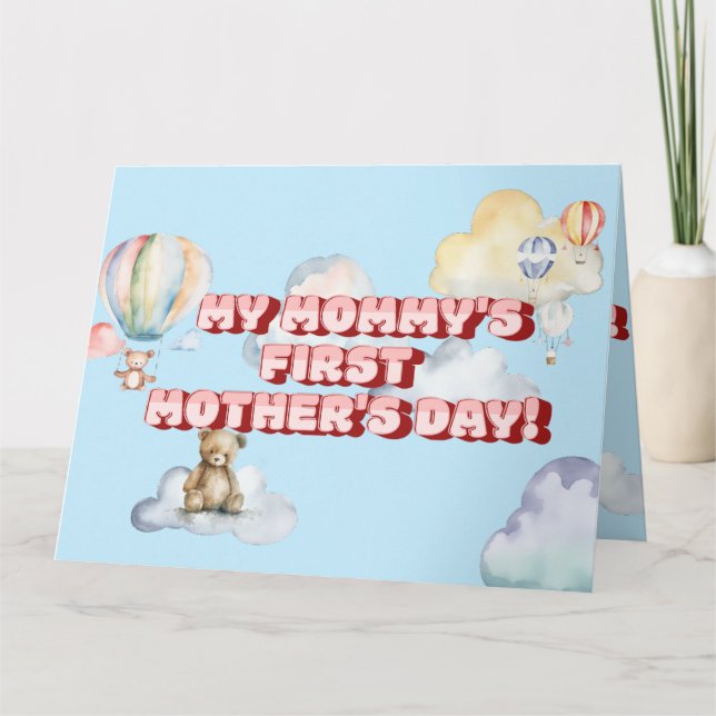 Carte de fête des mères pour maman pour la premièr (Devant)