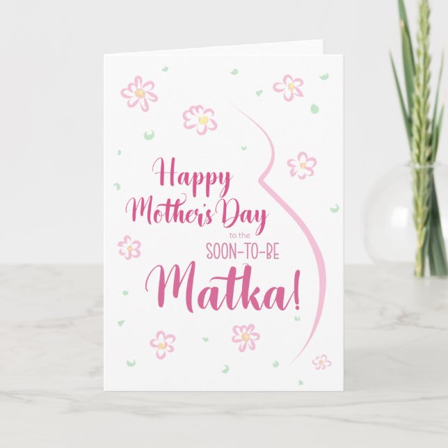 Carte de fête des mères pour Matka enceinte (Devant)