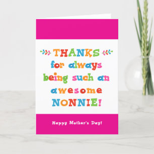 Carte de fête des mères pour Nonnie