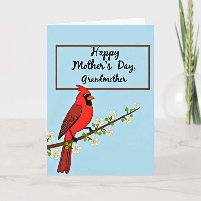 Carte de fête des mères pour oiseaux vifs (Devant)
