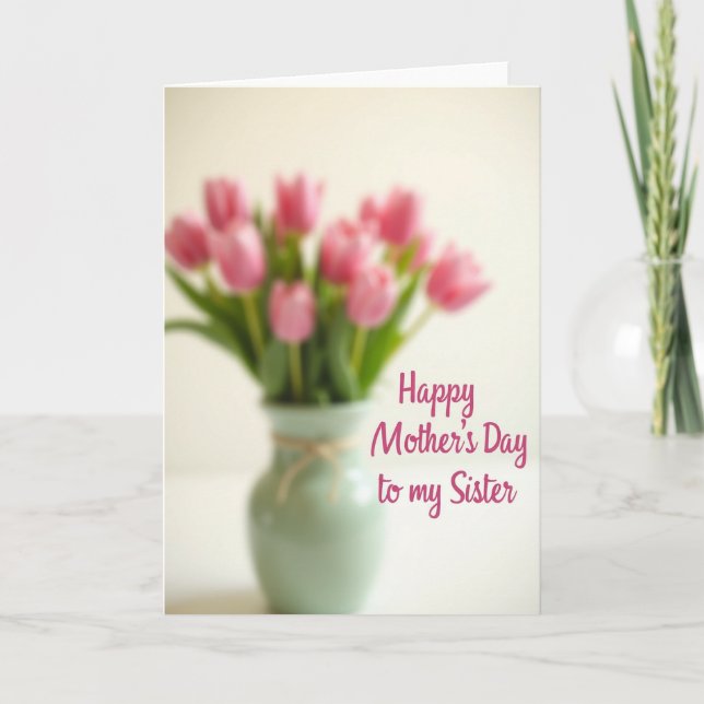 Carte de fête des mères pour sœurs adorables (Devant)