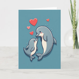 Carte de fête des mères pour un couple aquatique a