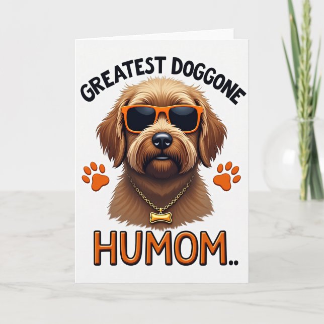 Carte de fête des mères pour une chienne cool (Devant)