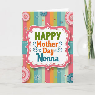 Carte de fête des mères pour une Nonna festive
