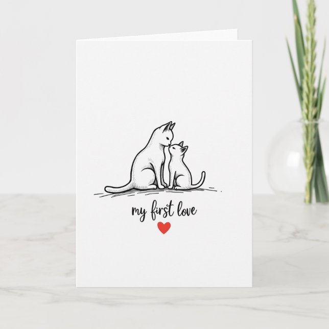Carte de fête des mères premier amour (Devant)