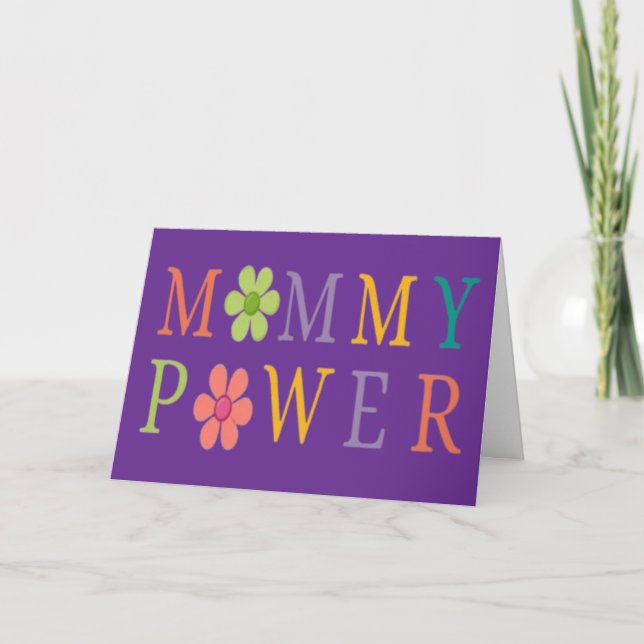 Carte de fête des mères Puissance de maman (Devant)