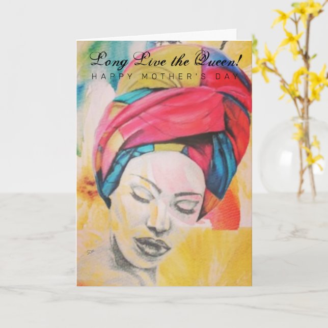 Carte de fête des mères QUÉENIFICENT (Fleur jaune)