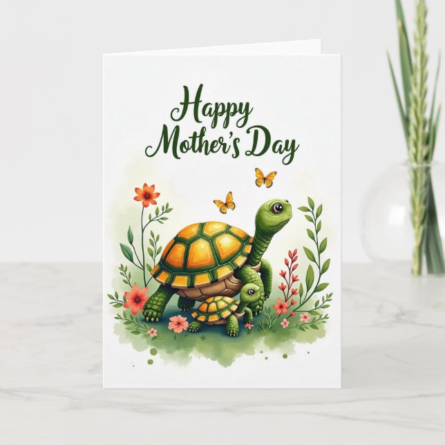Carte de fête des mères Reptile Émeraude (Devant)