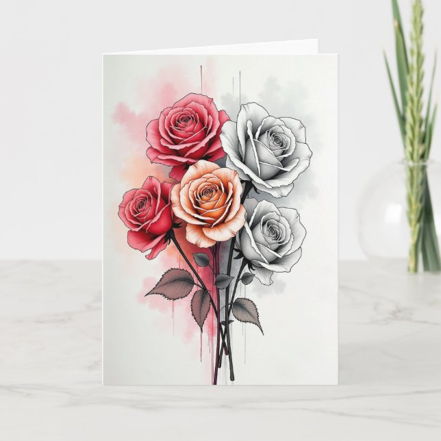 Carte de fête des mères rose délicat (Devant)