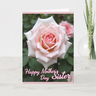 Carte de Fête des Mères Rose Rose Amour Maternel