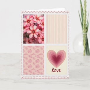 Carte de fête des mères Rosebud en forme de cœur
