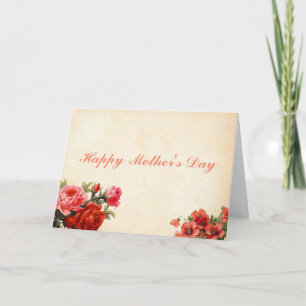 Carte de fête des mères Roses