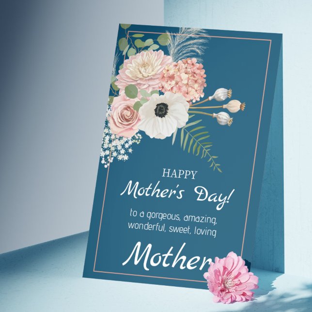 Carte de fête des mères rustique "Fleurir ensemble (Blooming Together: A Sweet Rustic Mother's Day Holiday Card)