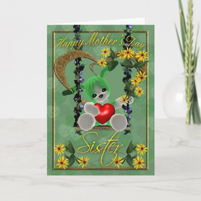 Carte de fête des mères, soeur (Devant)