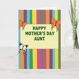 Carte de Fête des Mères Tante Joyeuse