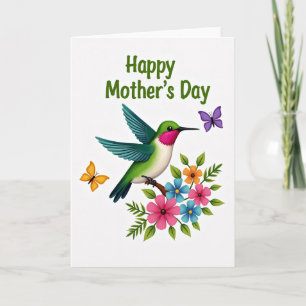 Carte de fête des mères Teal Wings