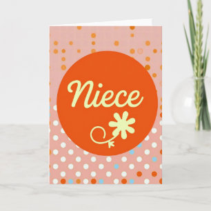 Carte de fête des mères teinte orange