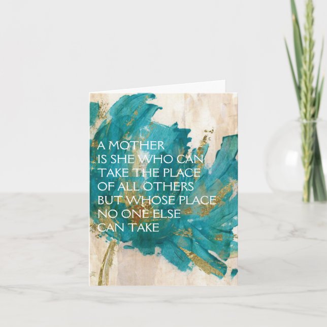 Carte de Fête des Mères - Une Mère est Elle Qui Pe (Devant)