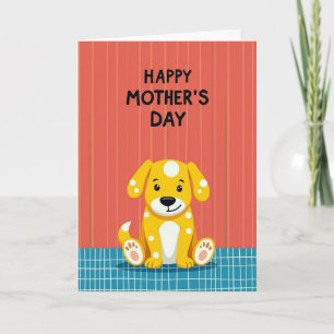 Carte de fête des mères vibrante pour chien