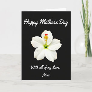 Carte de Fête des Mères White Bloom Love