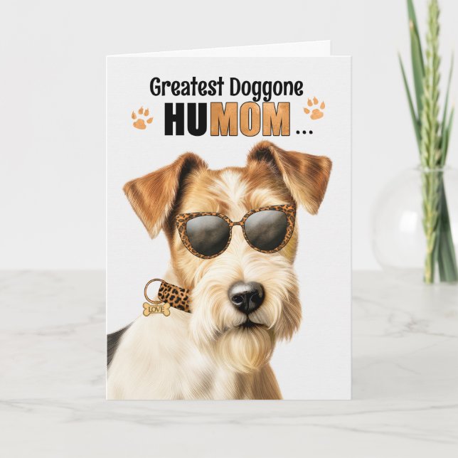Carte de fête des mères Wire Fox Terrier Meilleure (Devant)
