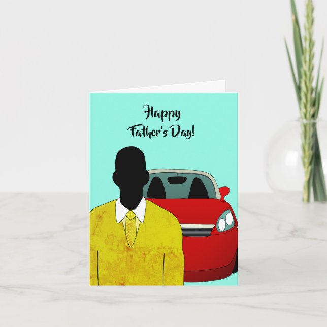 Carte de Fête des Pères Afro-Américaine Joyeuse (Devant)