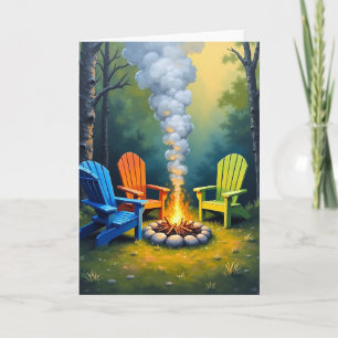 Carte de Fête des Pères aux Flammes Éclatantes