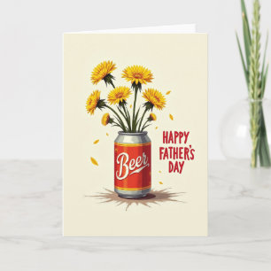 Carte de Fête des Pères aux Fleurs Écarlates