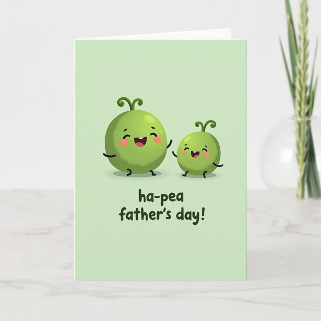 Carte de Fête des Pères avec Plante Verte (Devant)