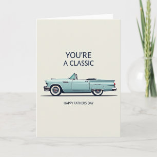 Carte de Fête des Pères avec un design de voiture 