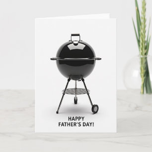 Carte de fête des pères barbecue dans le jardin