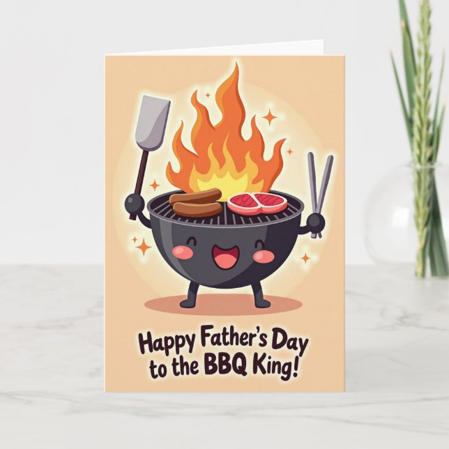 Carte de Fête des Pères BBQ King (Devant)