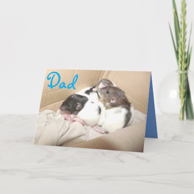 Carte de fête des pères (bébé rats) (Devant)