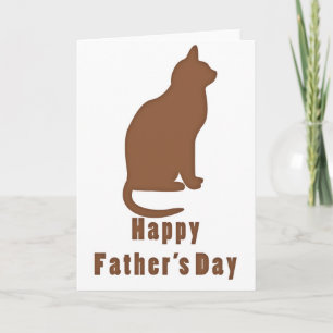 Carte de Fête des pères Brown Happy Chat