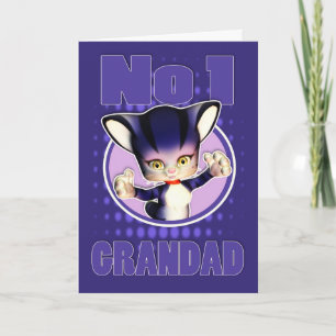 Carte de fête des pères - Chat mignon - N° 1 Grand