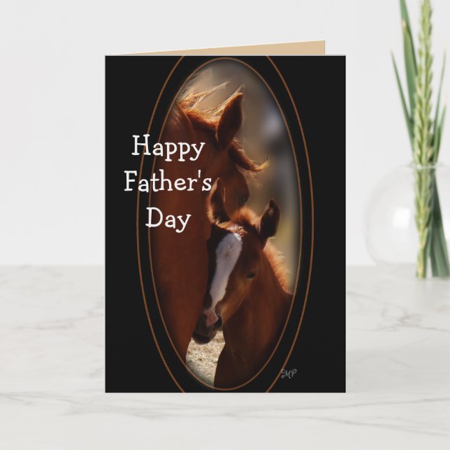 Carte de Fête des pères Cheval-changement à n'impo (Devant)