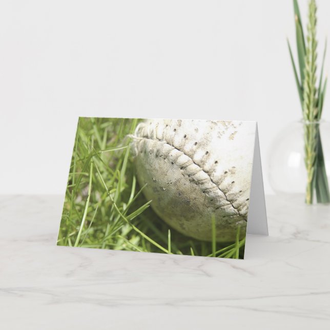 Carte de Fête des pères Closeup Baseball (Devant)