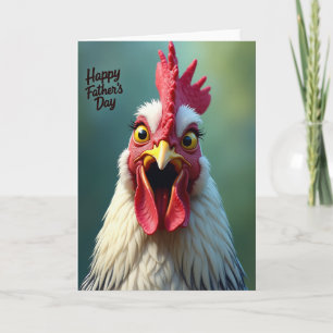 Carte de fête des pères coq douce