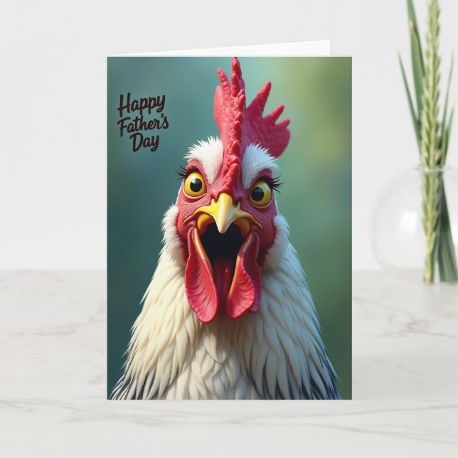 Carte de fête des pères coq douce (Devant)
