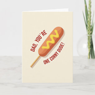 Carte de Fête des Pères Corn Dog Sucré