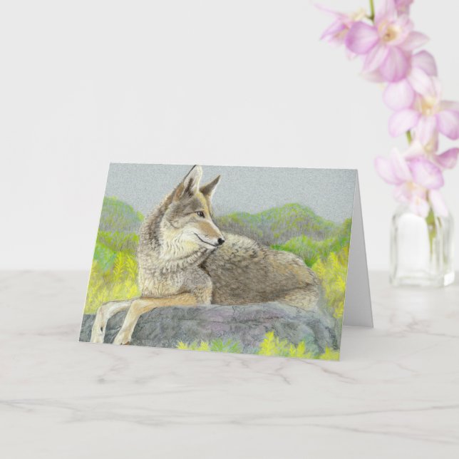 Carte de Fête des pères Coyote (Orchidée)