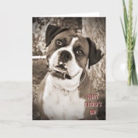 Carte de Fête des pères de Big Dog Happy