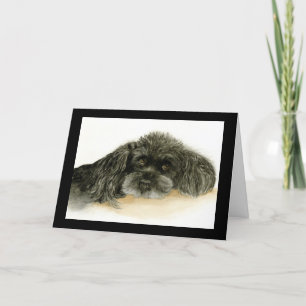 Carte de Fête des pères de caniche humoristique