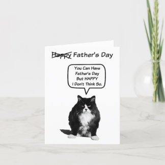 Carte de Fête des pères de chat grumpy