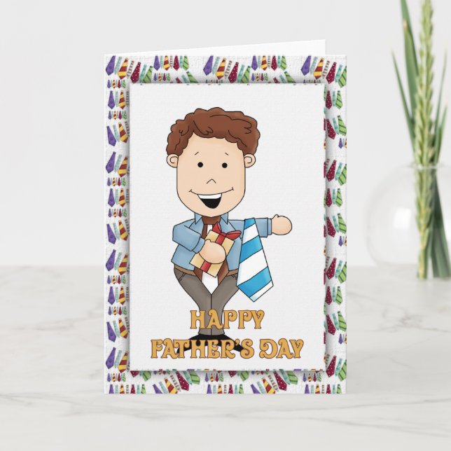 Carte de Fête des pères de Cravate papa 2 (Devant)