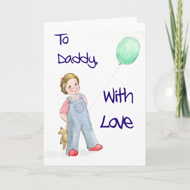 Carte de fête des pères de fille (Devant)