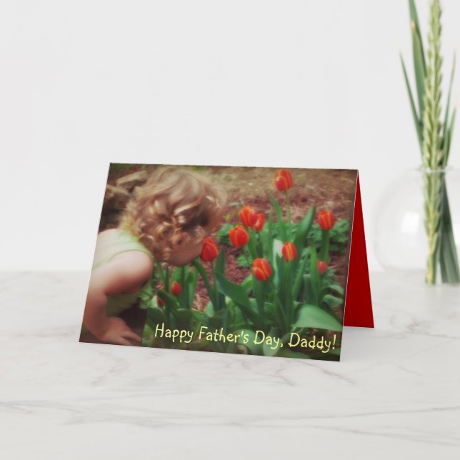 Carte de fête des pères de la petite fille du papa (Devant)