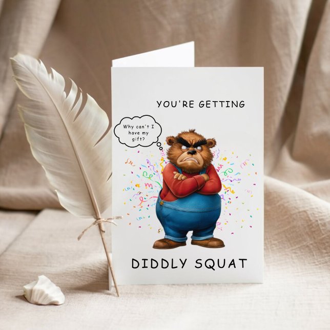 Carte de Fête des pères de l'Humour drôles (Bring on the laughs this Father's Day with our Diddly Squat Humor Card!)