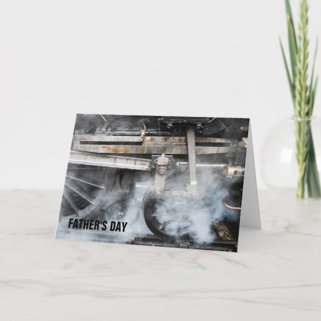 Carte de fête des pères de machine à vapeur (Devant)