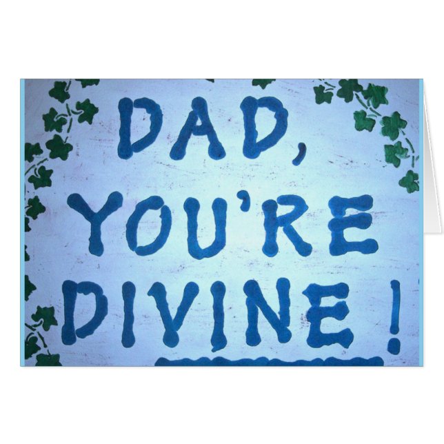 Carte de Fête des pères Divine Papa (Devant horizontal)
